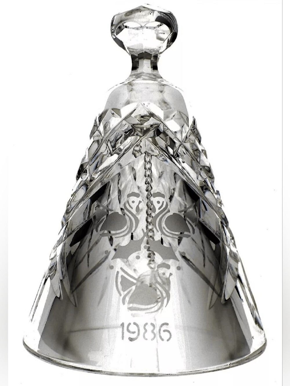 Waterford Crystal 1986 "3 French Hens" (12 Days of Christmas) Bell